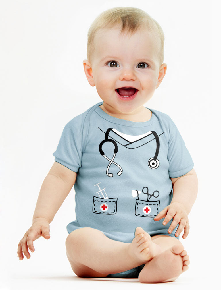 Doctor, Nurse Physician Costume Baby Bodysuit - Navy 4