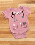 Thumbnail Doctor, Nurse Physician Costume Baby Bodysuit Navy 5