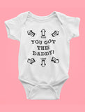 Thumbnail You Got This Daddy! Baby Bodysuit pink/white 10