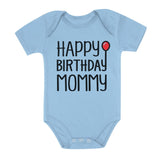 Thumbnail Happy Birthday Mommy Baby Bodysuit Aqua 4