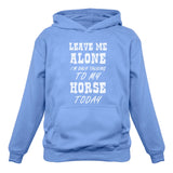 Thumbnail Leave Me Alone I'm Only Talking to My Horse Today Women Hoodie Blue 3