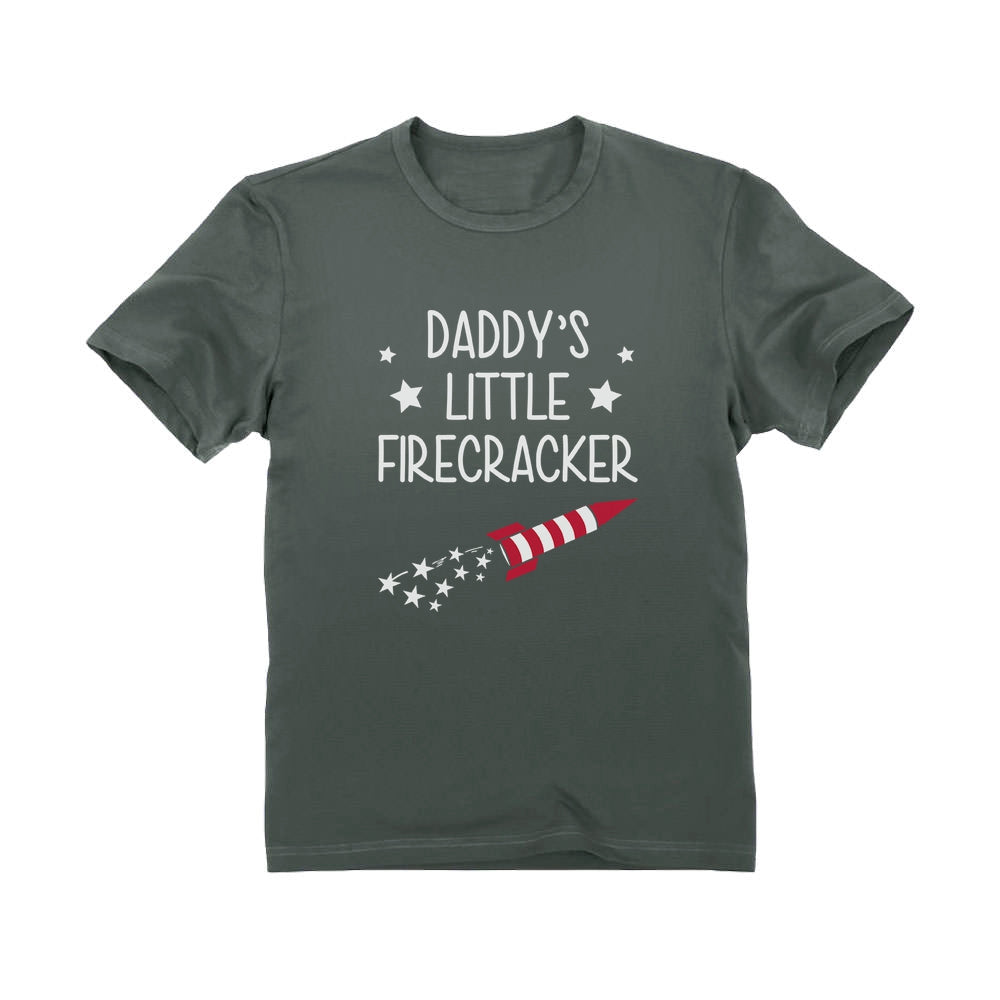 Daddy's little Firecracker! Toddler Kids T-Shirt - Gray 3