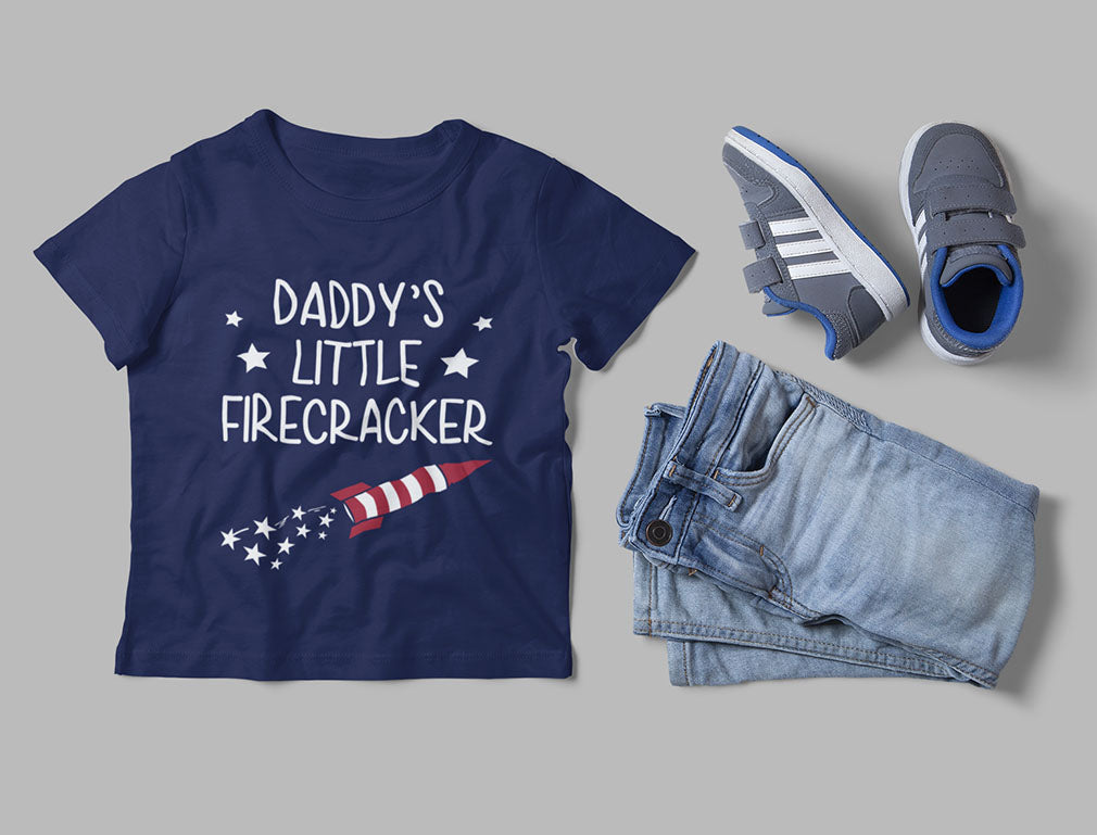 Daddy's little Firecracker! Toddler Kids T-Shirt 