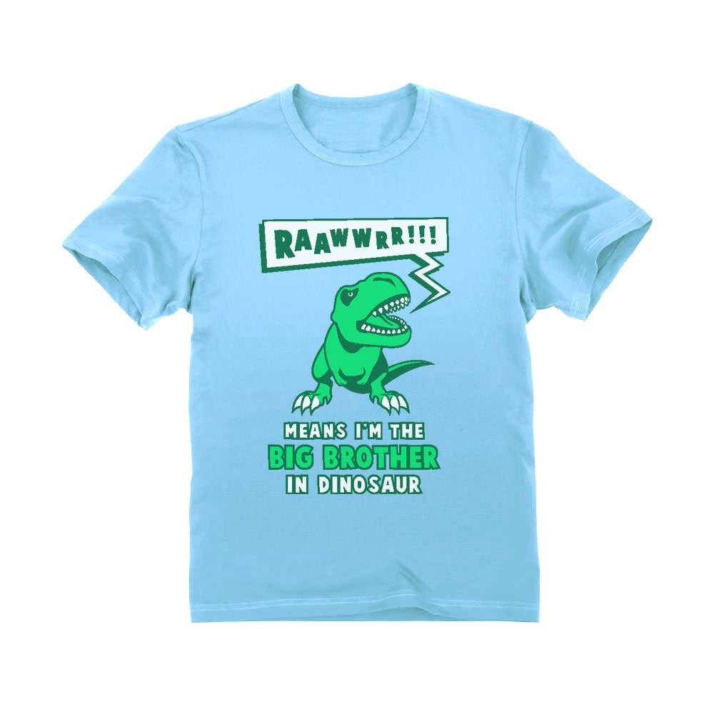 Big Brother In Dinosaur Toddler Kids T-Shirt - California Blue 3
