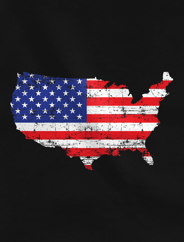 USA Map Youth Kids T-Shirt - Gray 5