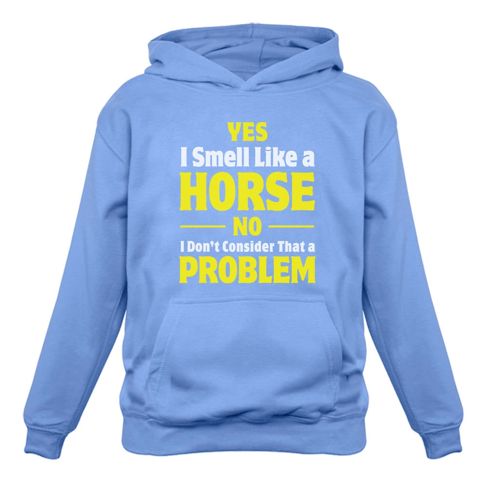 Yes I Smell Like a Horse No Problem Women Hoodie - Blue 2