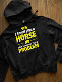 Thumbnail Yes I Smell Like a Horse No Problem Women Hoodie Gray 6