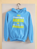 Thumbnail Yes I Smell Like a Horse No Problem Women Hoodie Gray 7