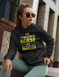 Thumbnail Yes I Smell Like a Horse No Problem Women Hoodie Gray 8