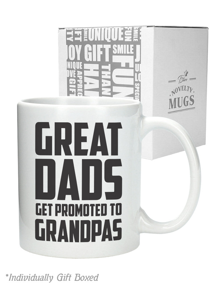 Great Dads Get Promoted To Grandpas Coffee Mug - White 4