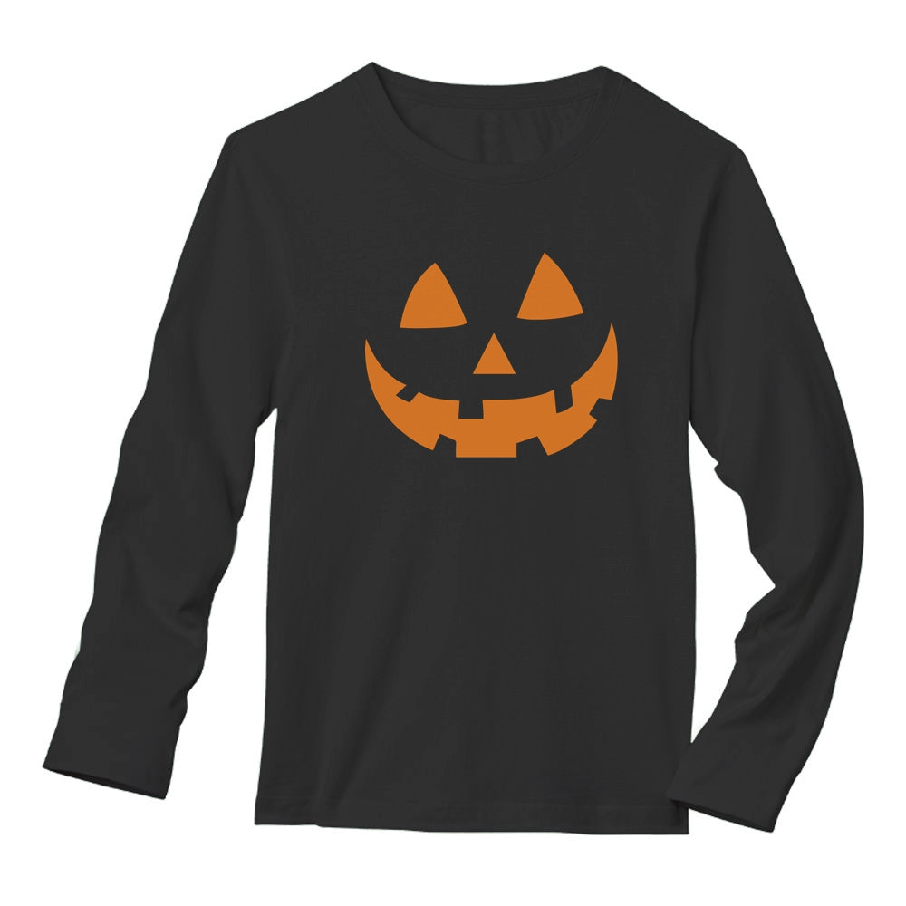 Pumpkin Jack O' Lantern Halloween Long Sleeve T-Shirt - Black 1