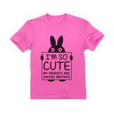 Thumbnail I'm So Cute My Parents Are Having Another Toddler Kids T-Shirt Pink 2