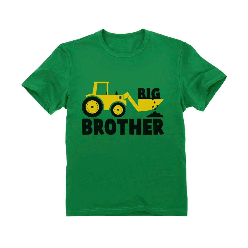 Big Brother Tractor Kids T-Shirt - Green 1