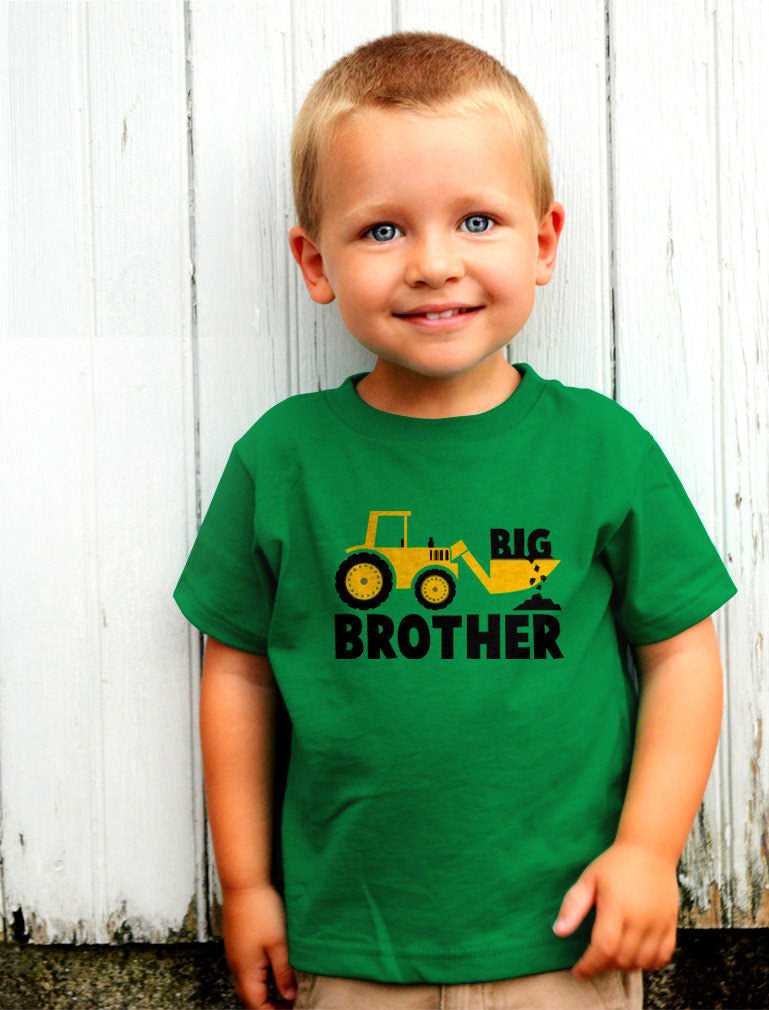Big Brother Tractor Kids T-Shirt - Gray 5