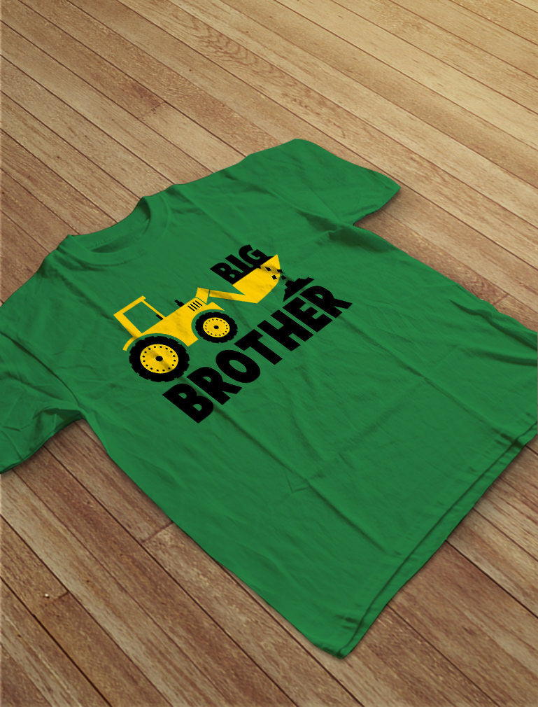 Big Brother Tractor Kids T-Shirt - Gray 6