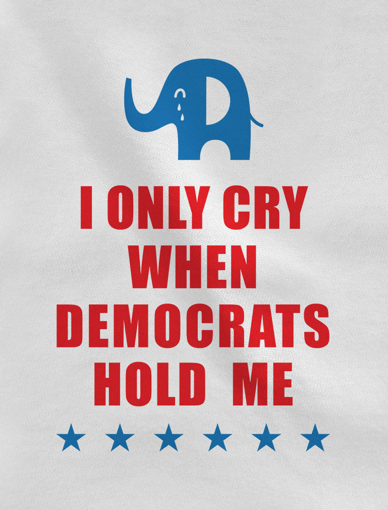 I Only Cry When Democrats Hold Me Baby Bodysuit - Navy 4