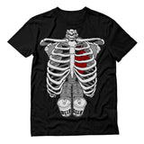 Thumbnail Skeleton Six Pack Beer Abs Xray Halloween Costume T-Shirt Black 1