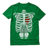 Thumbnail Skeleton Six Pack Beer Abs Xray Halloween Costume T-Shirt Green 2
