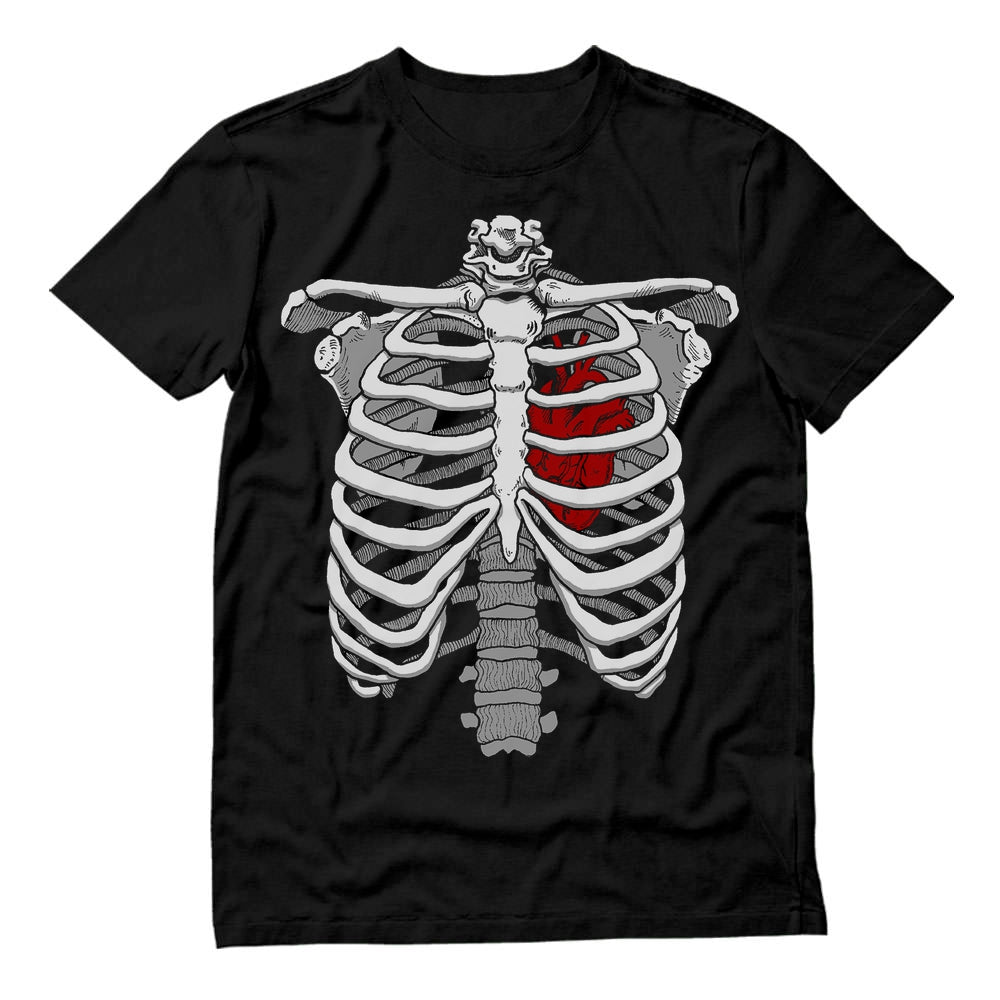 Skeleton Rib Cage Xray T-Shirt - Black 1