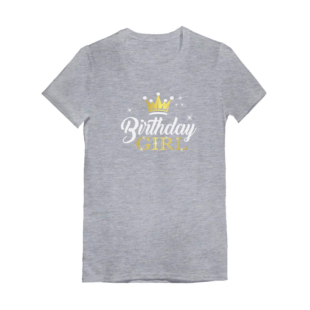 Birthday Girl Toddler Kids Girls' Fitted T-Shirt - Gray 5