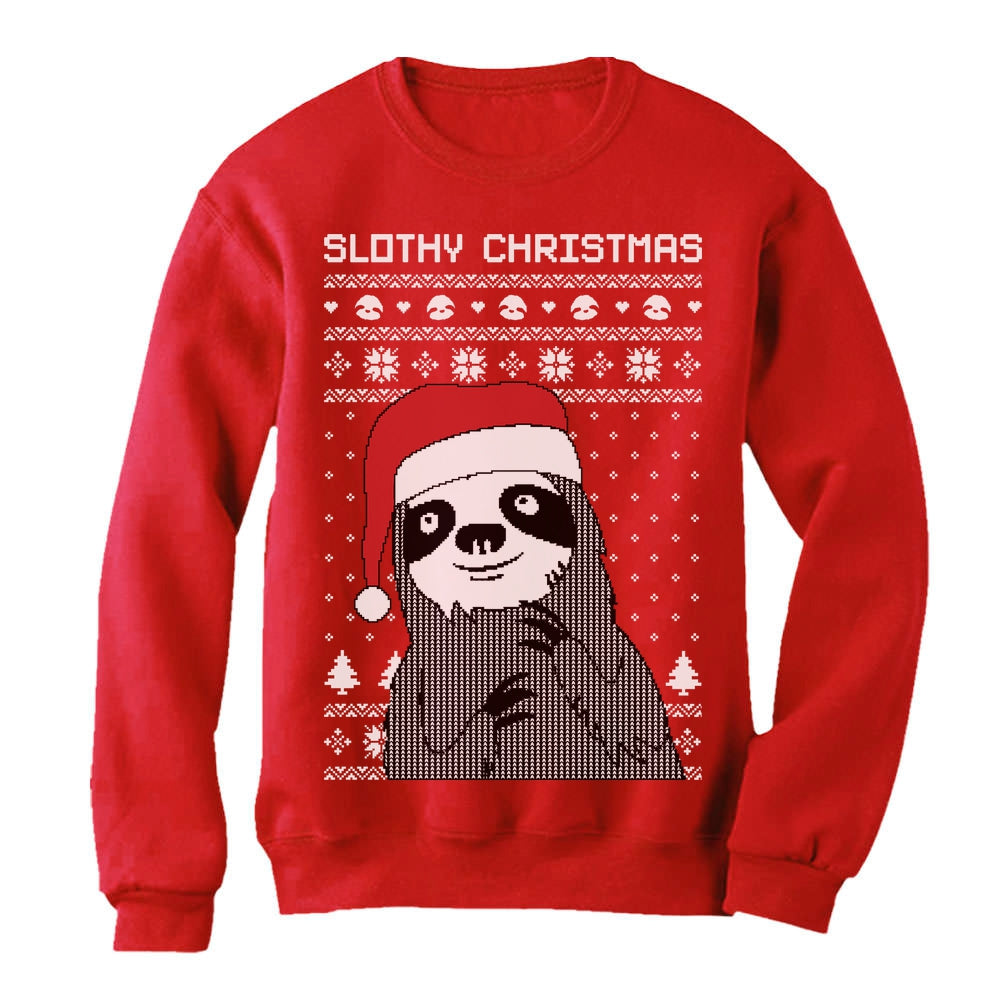 Funny Slothy Christmas Ugly Christmas Women Sweatshirt 