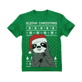 Funny Slothy Christmas Ugly Christmas Youth Kids T-Shirt 