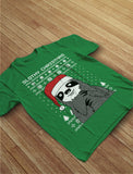 Funny Slothy Christmas Ugly Christmas T-Shirt 