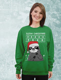 Funny Slothy Christmas Ugly Christmas Women Sweatshirt 