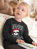 Thumbnail Slothy Christmas Youth Kids Sweatshirt Red 3