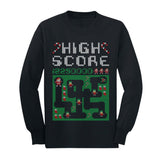 Santa Video Game Ugly Christmas Sweater Youth Kids Long Sleeve T-Shirt 