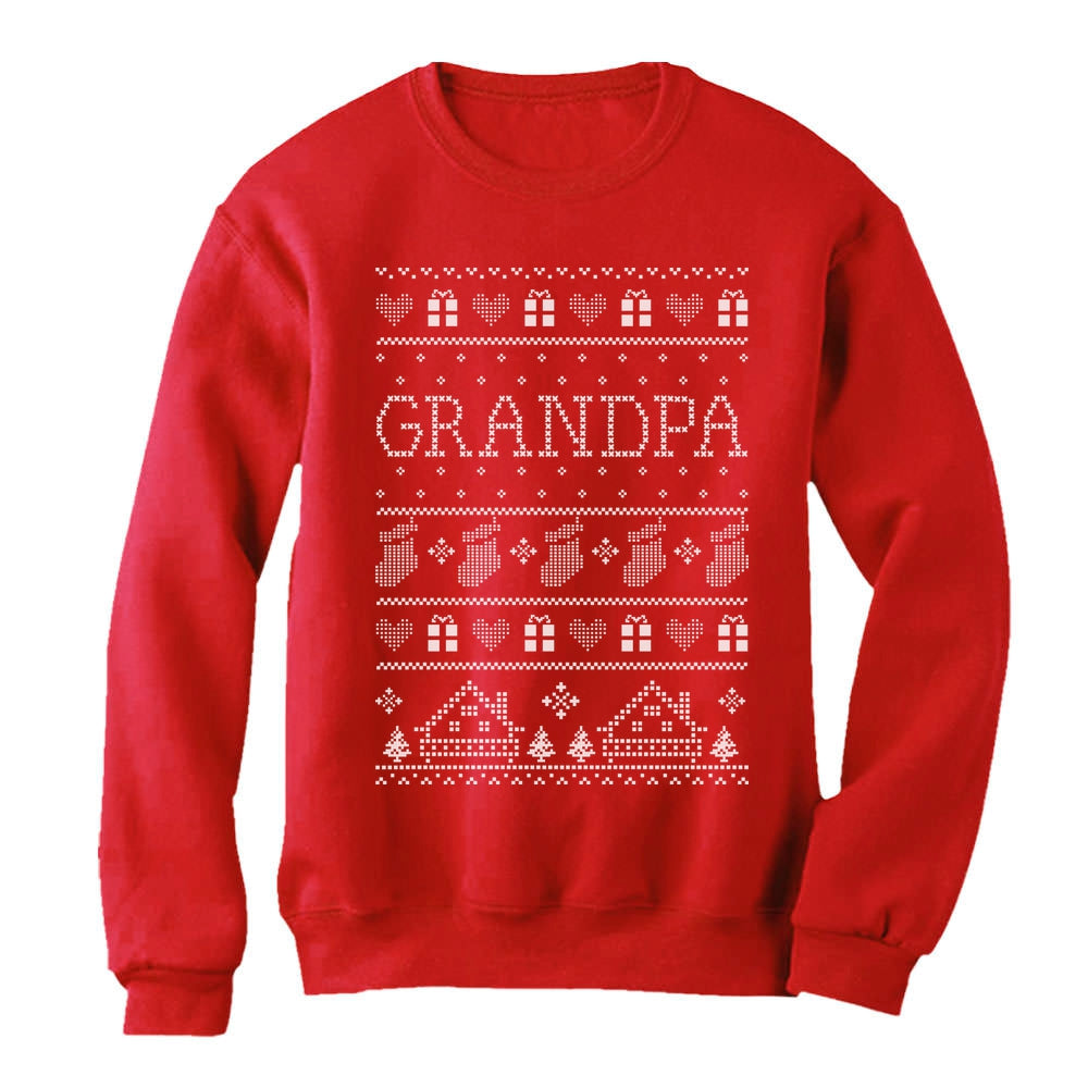 Grandpa Ugly Christmas Sweater Sweatshirt - Red 3
