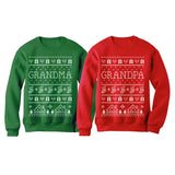 Thumbnail Grandma & Grandpa Matching Ugly Christmas Sweatshirts Set Grandparents Xmas Gift Grandma Green / Grandpa Red 9
