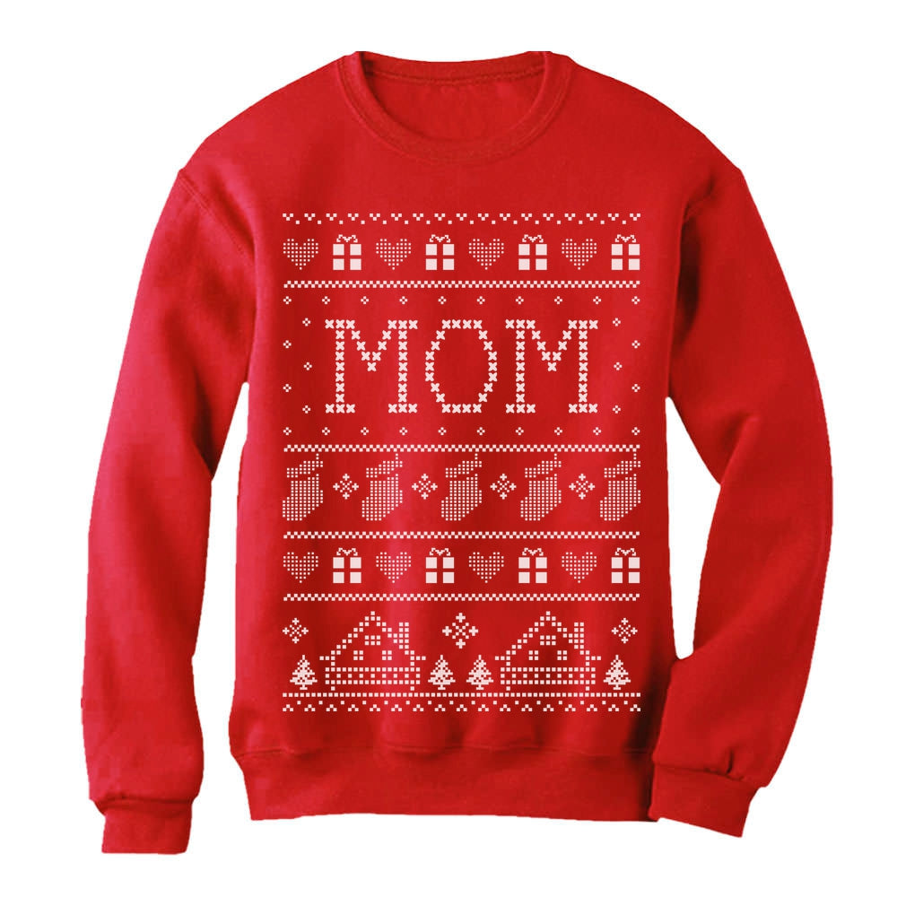 Mom Ugly Christmas Sweater Women Sweatshirt - Red 1