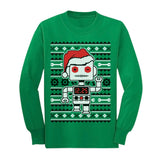 Santa's Dancing Robot Ugly Christmas Youth Kids Long Sleeve T-Shirt 