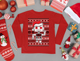 Santa's Dancing Robot Ugly Christmas Youth Kids Long Sleeve T-Shirt 