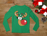 Cute Reindeer Lights Christmas Toddler Long sleeve T-Shirt 