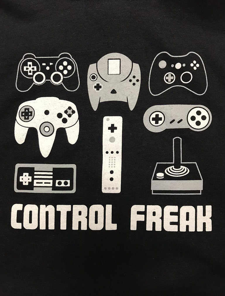 Video Game Control Freak Gamer Long Sleeve T-Shirt - Black 2