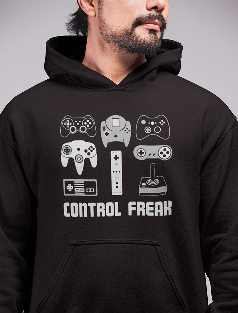 Video Game Control Freak Gamer Hoodie - Black 4
