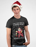Thumbnail I Touch My Elf Ugly Christmas Sweater T-Shirt Navy 6