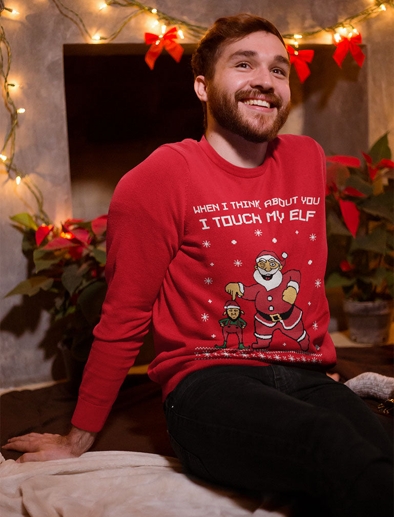 I Touch My Elf Ugly Christmas Sweater Sweatshirt 