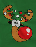 Thumbnail Reindeer Lights Christmas Long Sleeve T-Shirt Gray 4