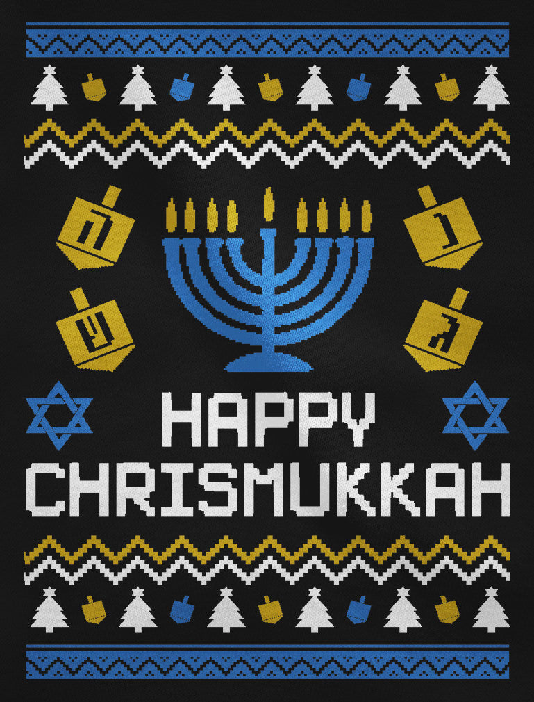 Happy Chrismukkah Hanukkah Sweatshirt - Navy 2