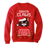 Thumbnail Santa Claws Ugly Christmas Sweater Women Sweatshirt Red 1
