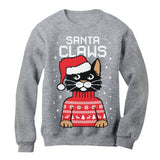 Thumbnail Santa Claws Ugly Christmas Sweater Women Sweatshirt Gray 3