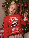Santa Claws Ugly Christmas Sweater Youth Kids Sweatshirt 