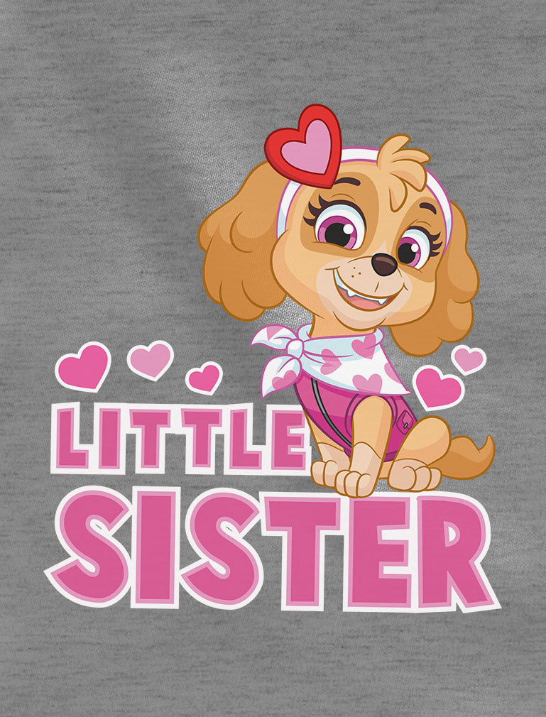 Paw Patrol Skye Big Sister Little Sister Matching Outfits Shirts for Girls - Kid Gray / Baby Gray 8