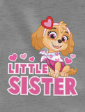 Thumbnail Paw Patrol Skye Big Sister Little Sister Matching Outfits Shirts for Girls Kid Gray / Baby Gray 8