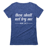 Thumbnail Mom Shirt Thou Shall Not Try Me Mama Shirt Funny Mom Gift Women T-Shirt Heather Blue 1