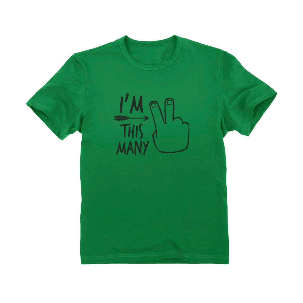 I'm This Many Two Year Old Toddler Kids T-Shirt 