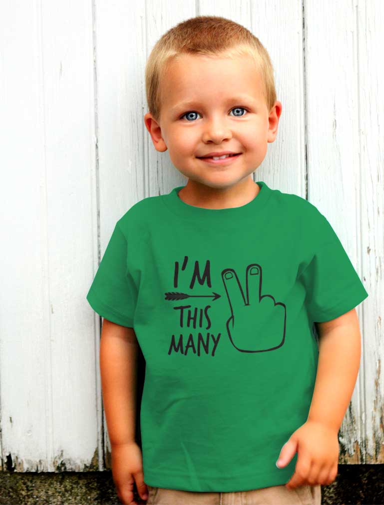 I'm This Many Two Year Old Toddler Kids T-Shirt - Banana 9